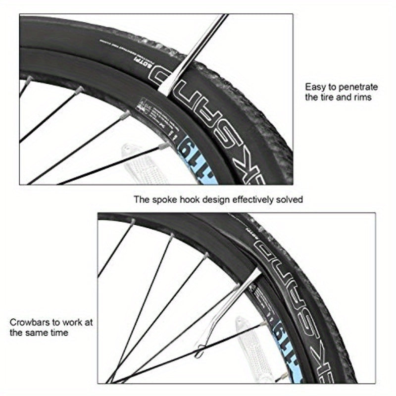 MultiFunction Bike Bicycle Cycling Mechanic Repair Kit with 3pcs Bike Tire Lever 5pcs Tyre Patches 1pc Tire Rasp Work Bag