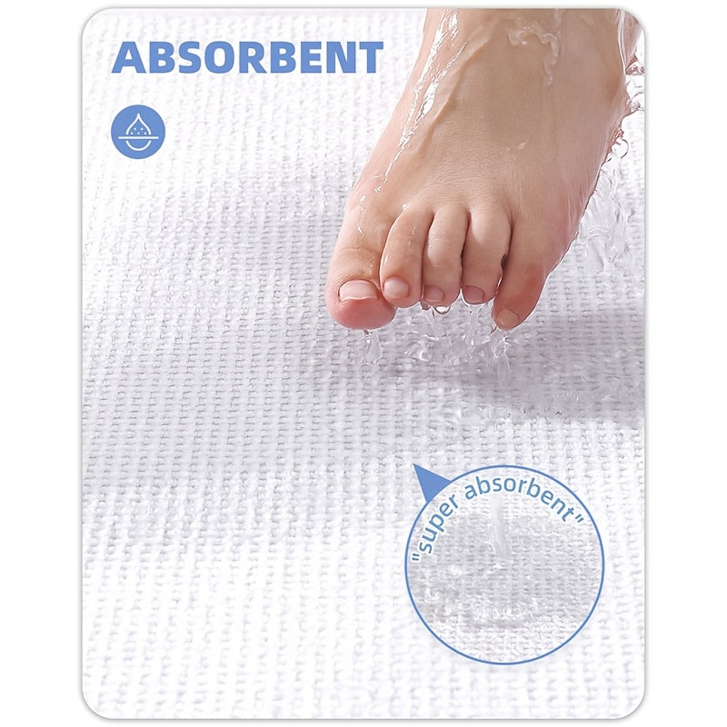1pc, Anti-slip Absorbent Bath Mat, Bathroom Carpet, Quick-drying Anti-slip Floor Mat, Machine Washable Fade-resistant Comfortable Carpet, Suitable for Shower Room, Bathroom, Bathtub, Hotel Bathroom, Room Decoration, Home Decoration, Father's Day Gift