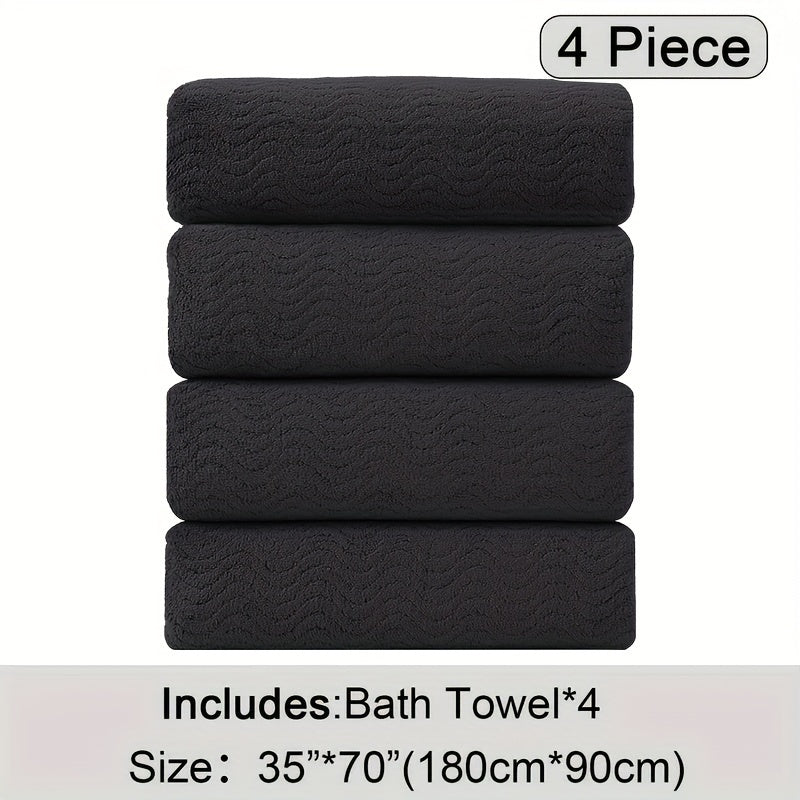 Oversized Bath Towels Set Ultra Soft Thick Fluffy Towel Highly Absorbent Quick Dry Bathroom Towel For Bathroom Hotel Home Essentials Microfiber Bath Towel Set Perfect Bathroom Supplies