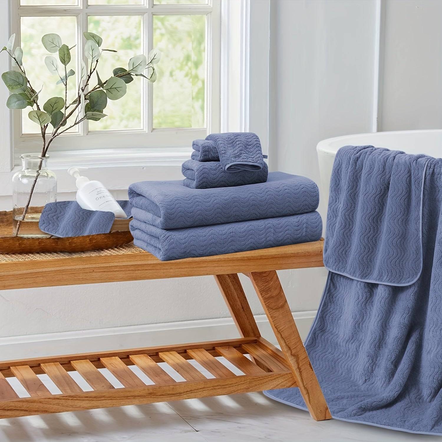 Oversized Bath Towels Set Ultra Soft Thick Fluffy Towel Highly Absorbent Quick Dry Bathroom Towel For Bathroom Hotel Home Essentials Microfiber Bath Towel Set Perfect Bathroom Supplies