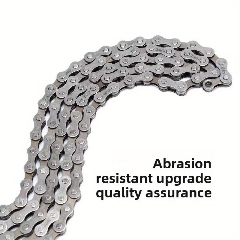 1x1 8 Link Bike Chain with Quick Link - Durable Iron Single Speed Chain for Smooth Cycling, 30.12gal Length, Brown, Compatible with City Bikes, Bicycle Chains for, Bicycle Maintenance, Sleek Chain Design, Durable Iron Chain