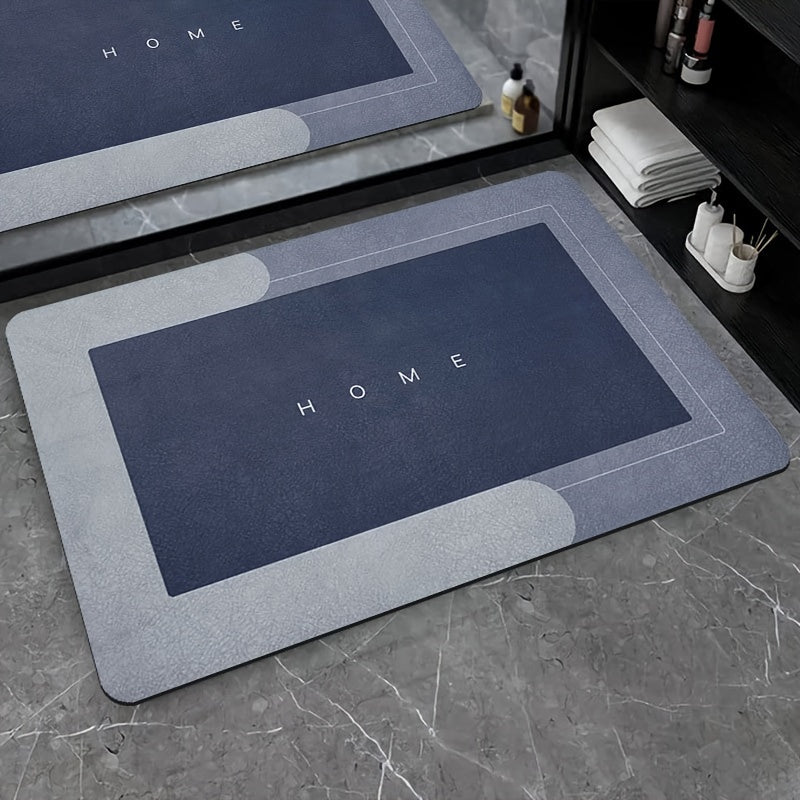 2pcs Super Soft Absorbent Non-Slip Quick Drying Bathroom Rug - Diatomaceous Earth Bath Mat, Floor Door Mat, Kitchen Door Mat, Ultra Absorbent Bathroom Mat, Excellent Water Absorption