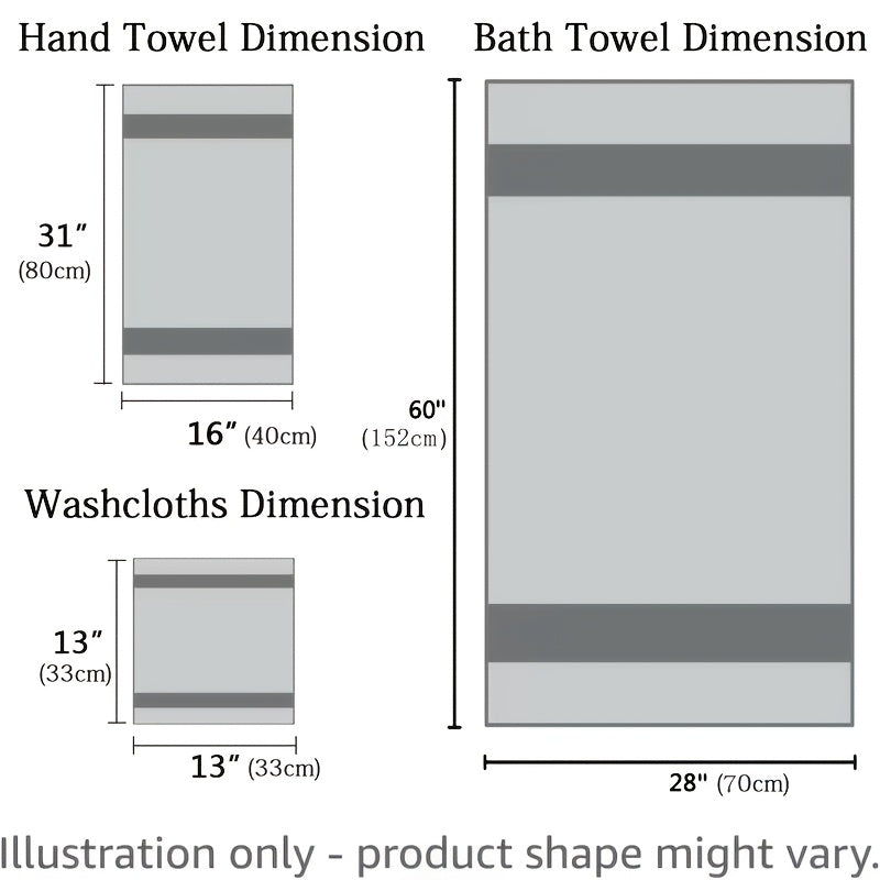 Set of 18 Bath Towels Made from 100% Microfiber, Designed for Family Bathrooms. Includes 6 Bath Towels, 6 Hand Towels, And 6 Washcloths. These Quick-Drying, Highly Absorbent Towels Are Ideal for Home Use, Hotels, Spas, And Outdoor Activities