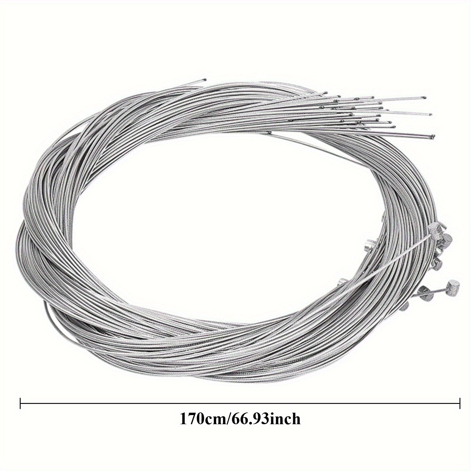 5pcs MTB Bicycle Brake Cable Set, Lead Core Inner Wire, Durable Silvery Bicycle Speed Line, with Fixed Gear Shifter for MTB and Road Bikes, The Cables Are Sturdy And Smooth for a Seamless Operation.