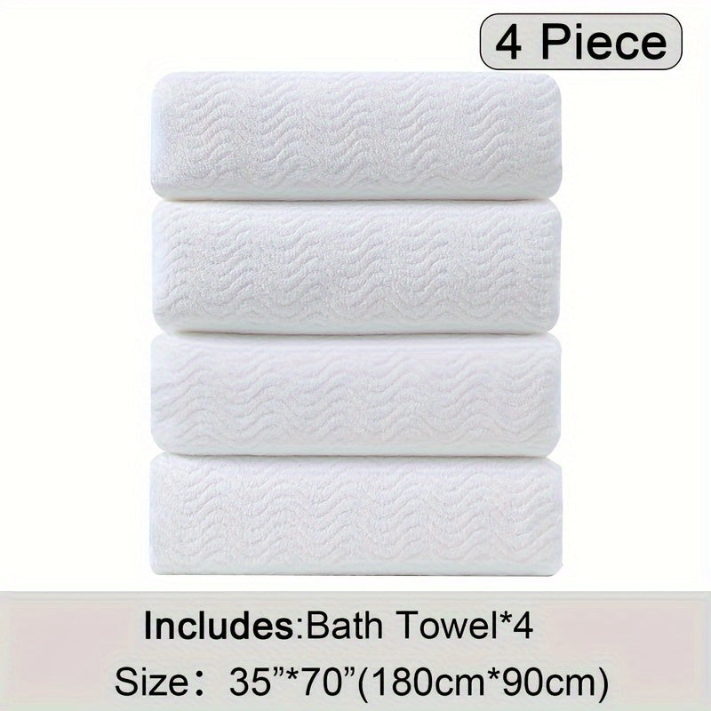 Oversized Bath Towels Set Ultra Soft Thick Fluffy Towel Highly Absorbent Quick Dry Bathroom Towel For Bathroom Hotel Home Essentials Microfiber Bath Towel Set Perfect Bathroom Supplies