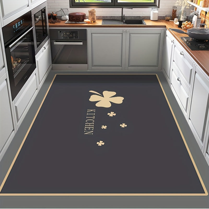 1pc Absorbent Quick-drying Anti-slip Diatom Mud Mud Carpet, Durable PVC Leather Mat for Easy Care, So That You Have A Comfortable And Clean Environment In The Balcony, Bedroom, Kitchen