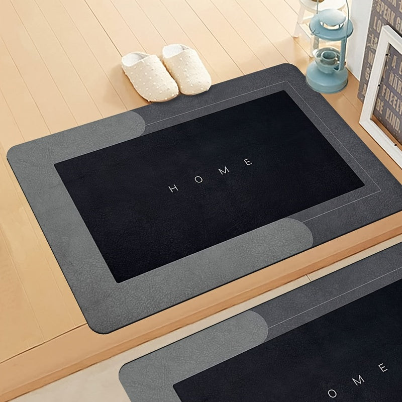 2pcs Super Soft Absorbent Non-Slip Quick Drying Bathroom Rug - Diatomaceous Earth Bath Mat, Floor Door Mat, Kitchen Door Mat, Ultra Absorbent Bathroom Mat, Excellent Water Absorption