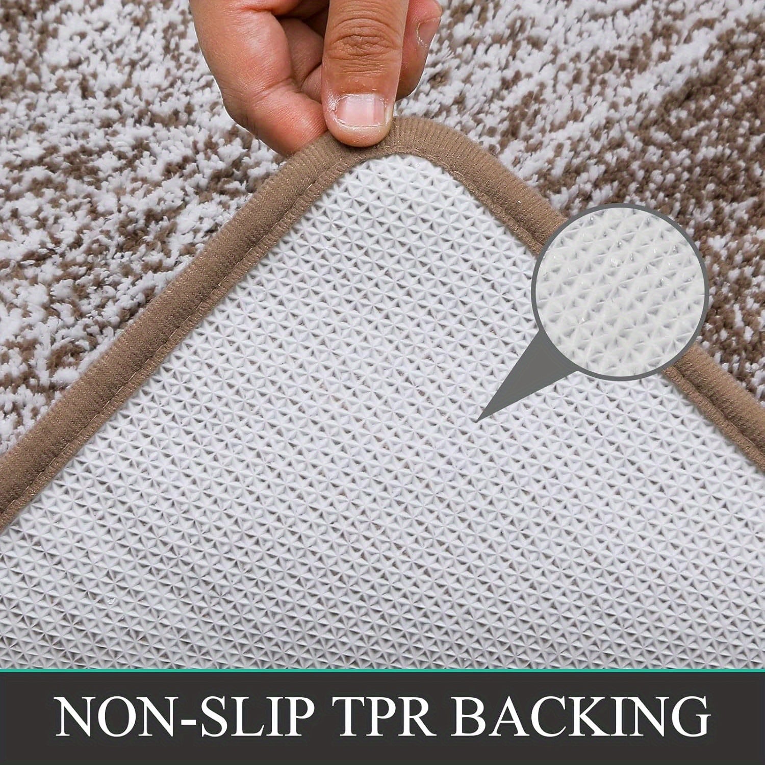 Set of Three Bathroom Rugs Made of Microfiber, Featuring Non-Slip Mats, Soft Shaggy Textures, And Runners. They Are Machine Washable And Come in Sizes 18\