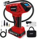 Upgraded Tire Inflator Portable Air Compressor, 160PSI Cordless Air Pump with 20V Rechargeable Battery, 2X Faster Inflation, Digital Pressure Gauge for Car, Motorcycle, E-Bike & Balls