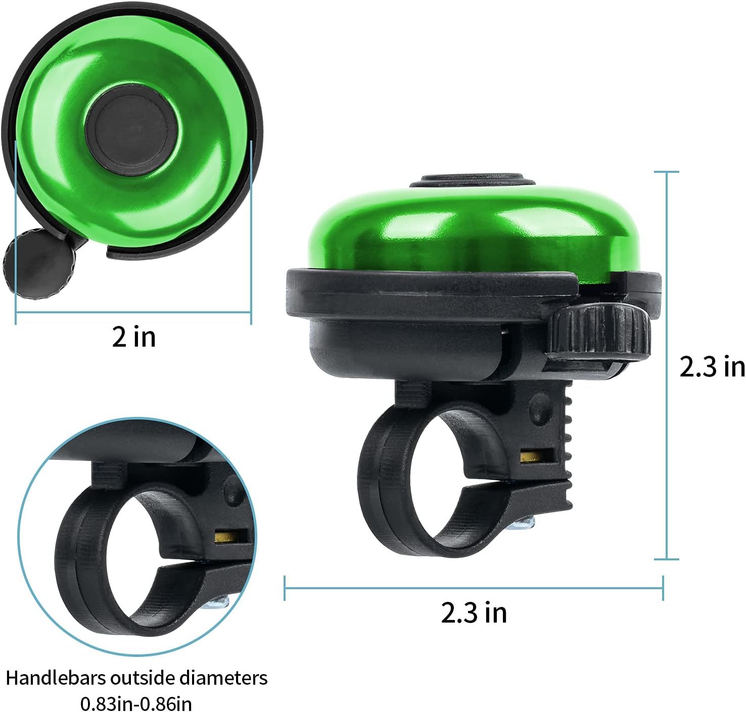 Classic Bike Bell, Aluminum Bicycle Bell, Loud Crisp Clear Sound Bicycle Bike Bell for Adults Kids