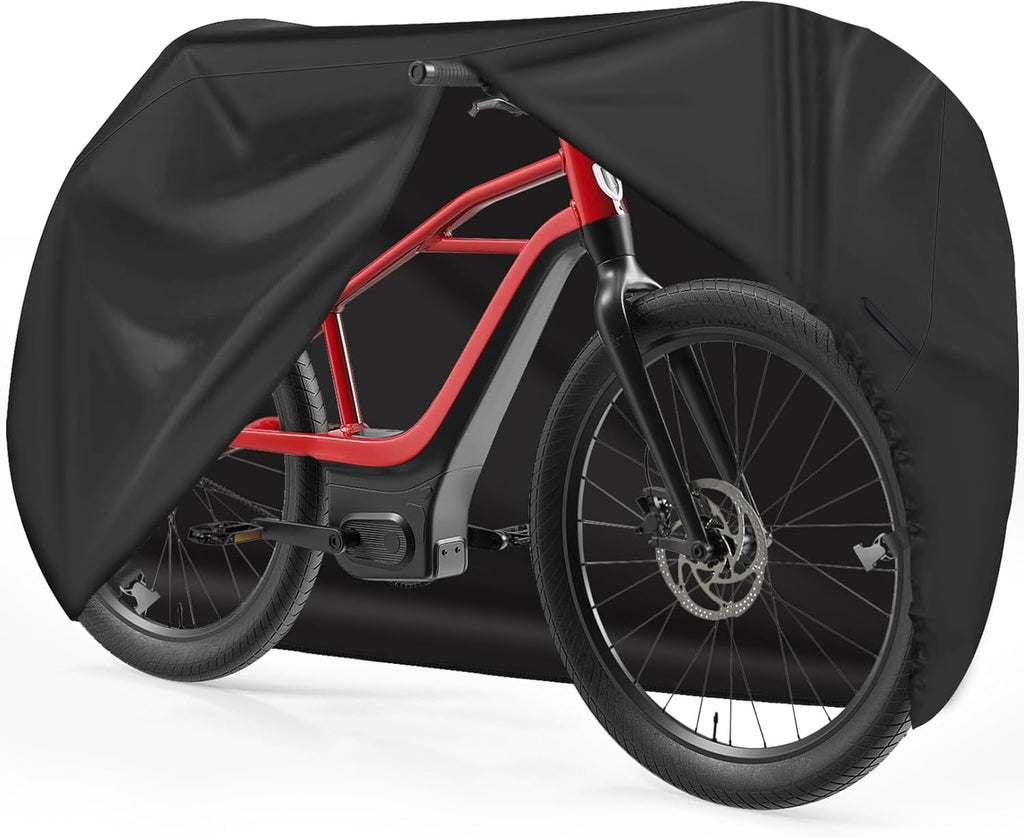Zettum Bike Cover for 2 Bikes - 600D Bike Covers Outdoor Storage Waterproof & Heavy Duty, Bicycle Cover for 2 eBike, Mountain Bike, Road Bike, Hybrid Bike, Beach Cruiser Bike, Scooter and More