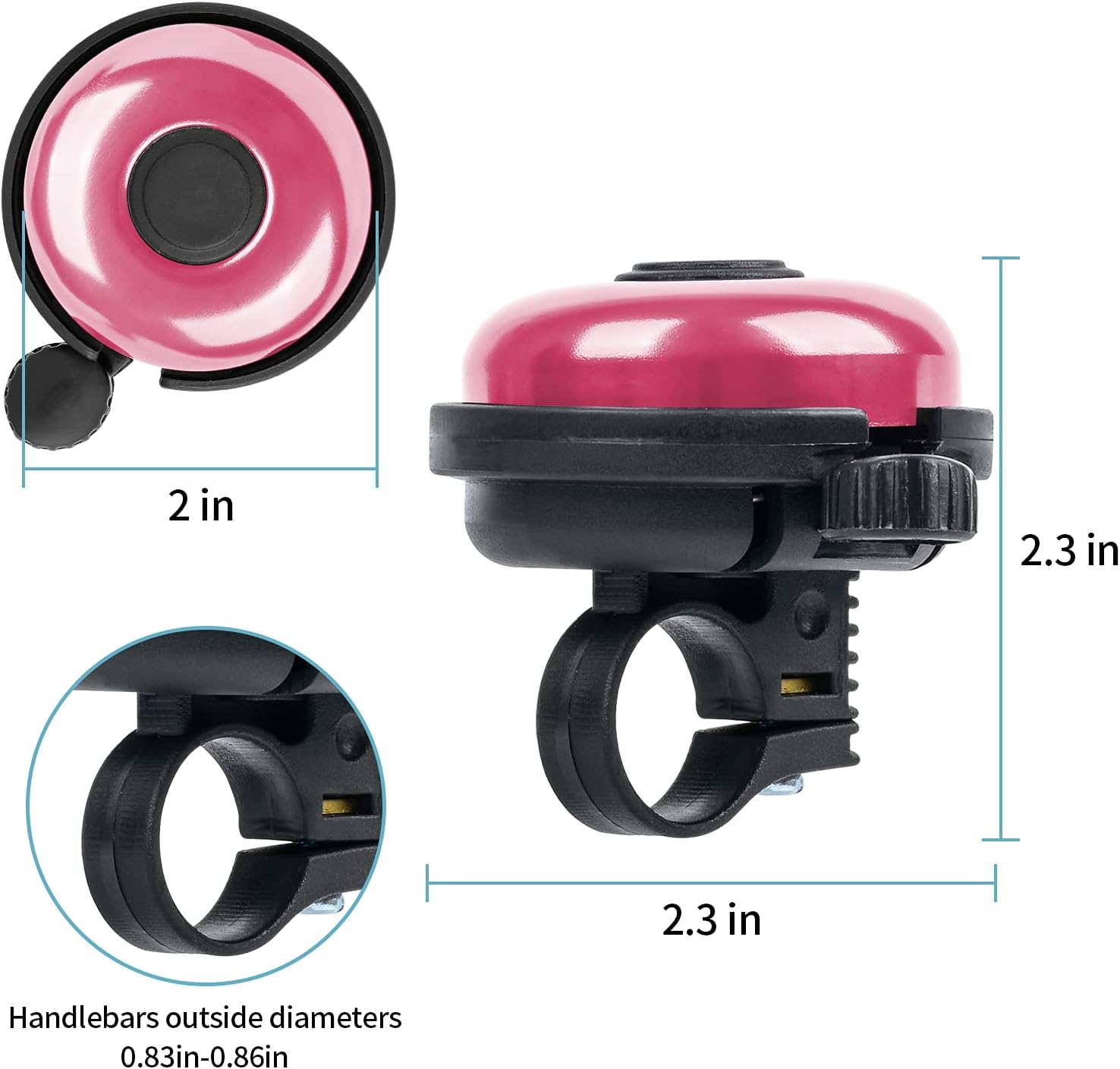 Classic Bike Bell, Aluminum Bicycle Bell, Loud Crisp Clear Sound Bicycle Bike Bell for Adults Kids