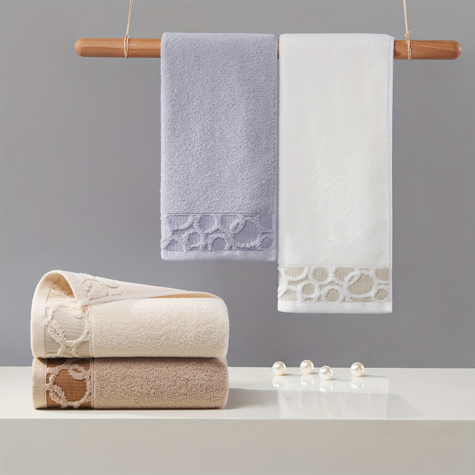 8pcs Cotton Hand Towel Set, Soft Highly, Absorbent for Bathroom Hotel Spa Gym Beauty 13 in* 29in