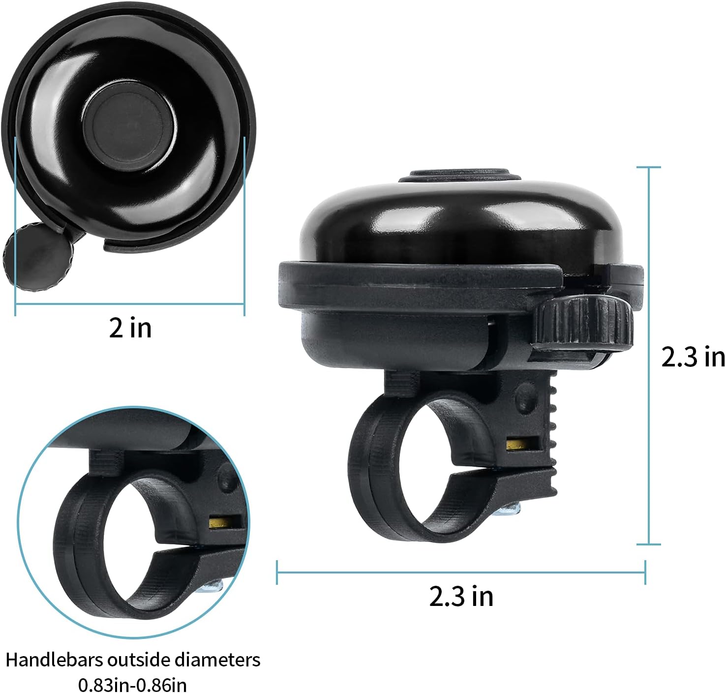 Classic Bike Bell, Aluminum Bicycle Bell, Loud Crisp Clear Sound Bicycle Bike Bell for Adults Kids