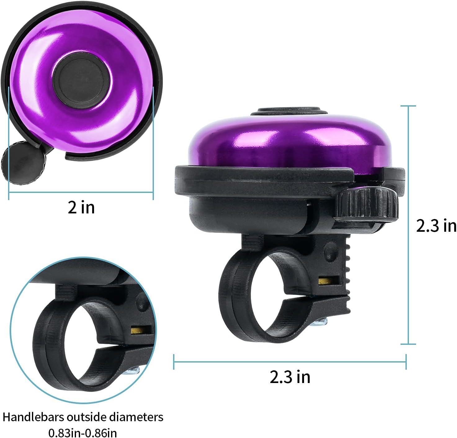 Classic Bike Bell, Aluminum Bicycle Bell, Loud Crisp Clear Sound Bicycle Bike Bell for Adults Kids
