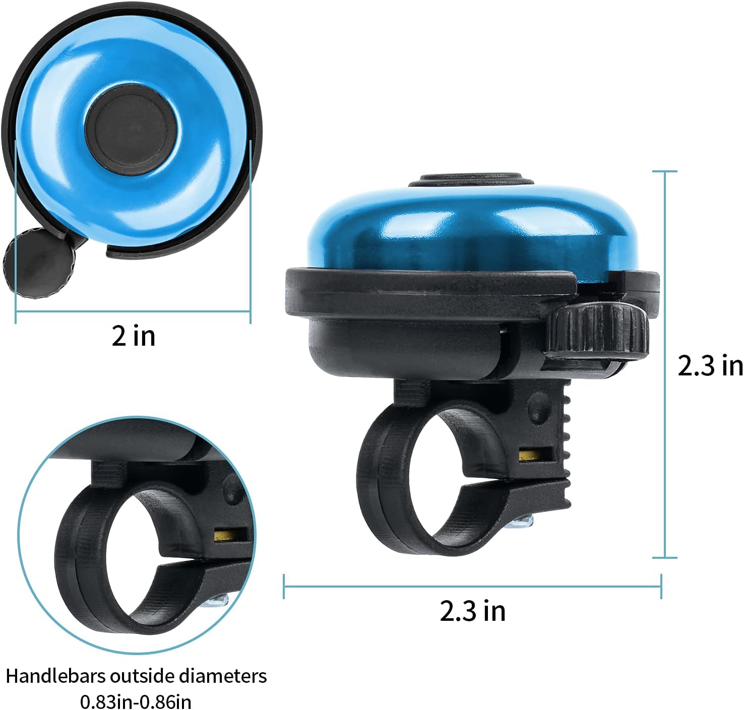Classic Bike Bell, Aluminum Bicycle Bell, Loud Crisp Clear Sound Bicycle Bike Bell for Adults Kids