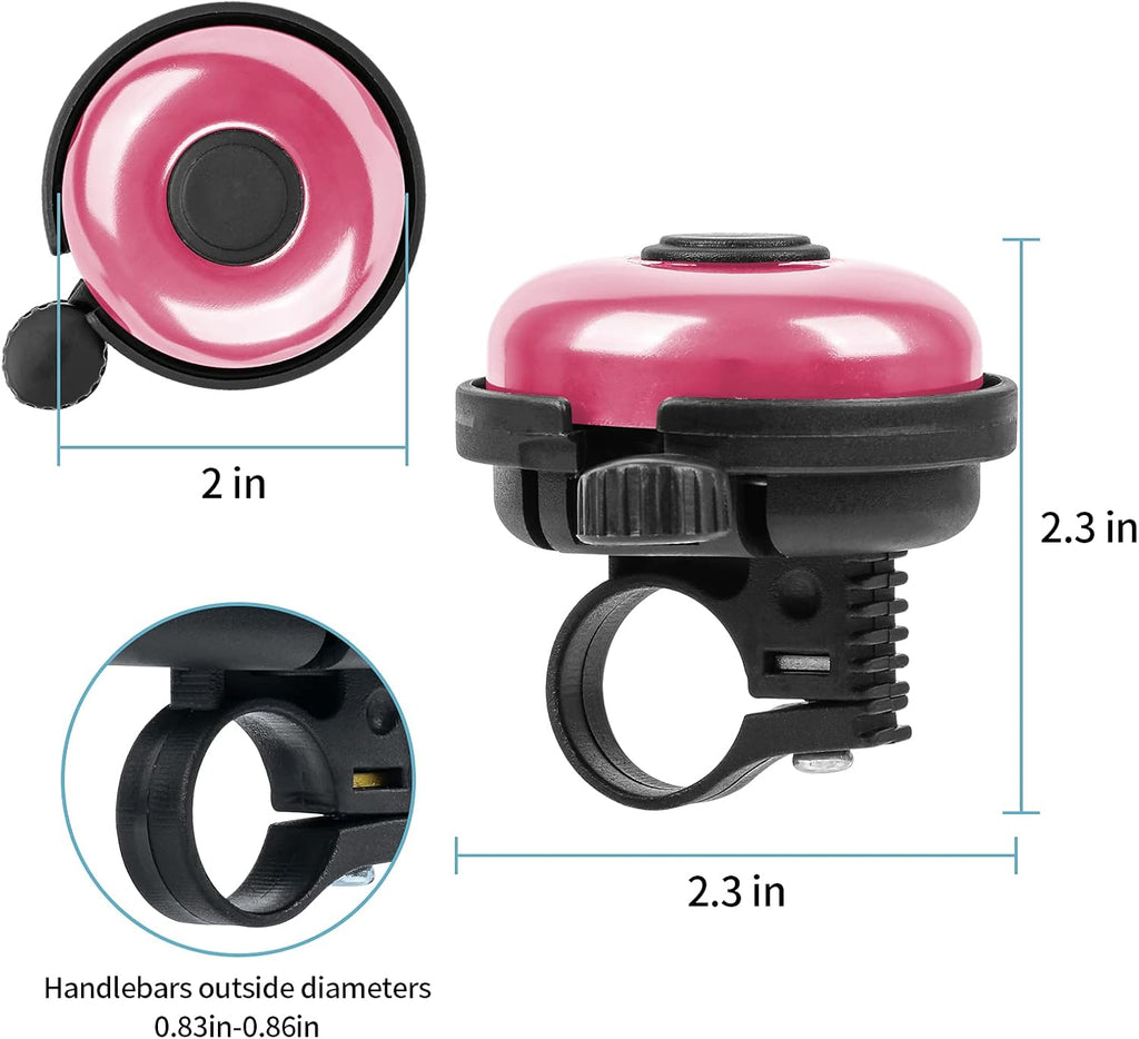 Classic Bike Bell, Aluminum Bicycle Bell, Loud Crisp Clear Sound Bicycle Bike Bell for Adults Kids