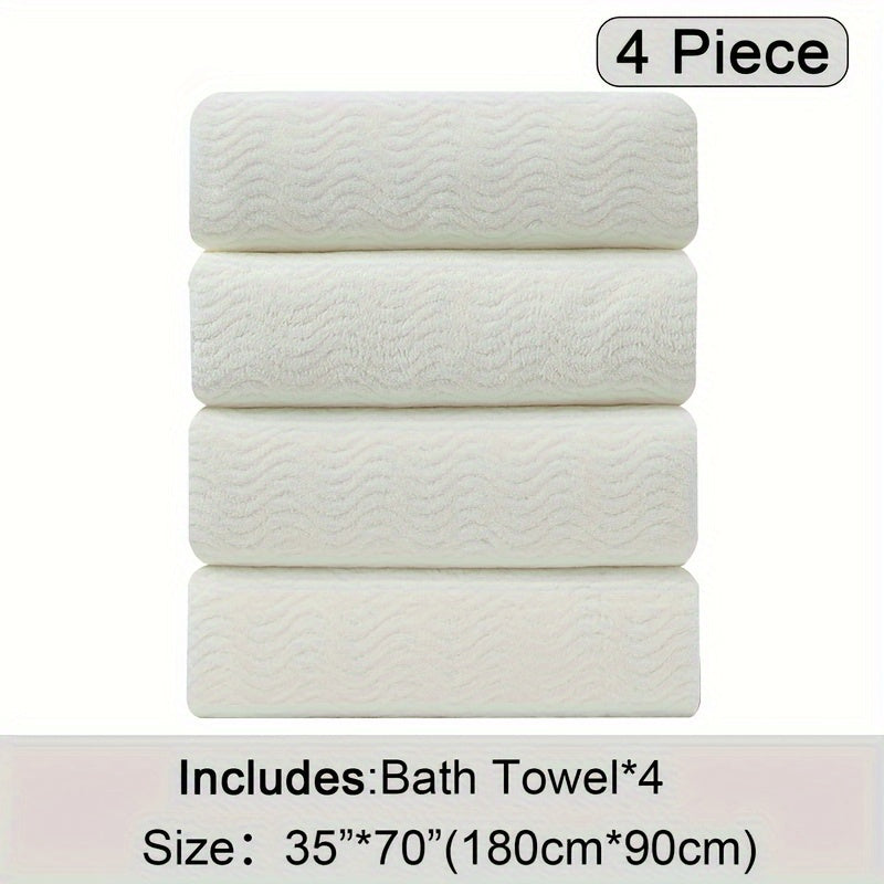 Oversized Bath Towels Set Ultra Soft Thick Fluffy Towel Highly Absorbent Quick Dry Bathroom Towel For Bathroom Hotel Home Essentials Microfiber Bath Towel Set Perfect Bathroom Supplies