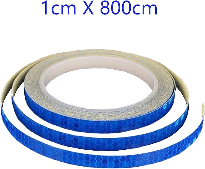 5 Pack Reflective Tape Outdoor Safety Warning Lighting Sticker Waterproof Bike Reflector Tape for Bicycle Bike Car Motorcycle DIY Rim Decoration (5 Color)
