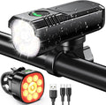 Bike Lights Supper Bright, 1000 Lumens Bike Lights for Night Riding, 8+7 Modes & Sturdy Aluminum Alloy Bicycle Light, IP65 Waterproof & USB Rechargeable Bike Headlight and Tail Light Set