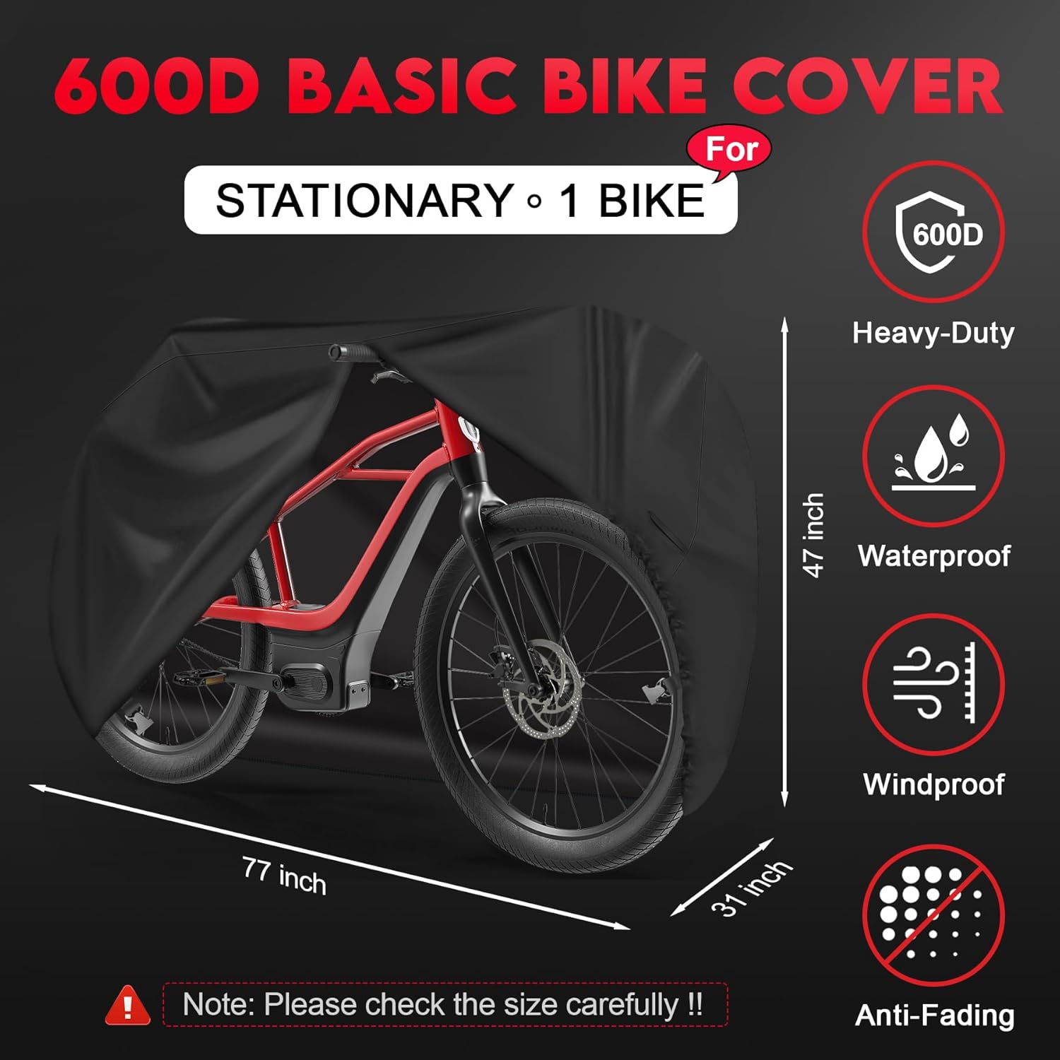 Zettum Bike Cover for 2 Bikes - 600D Bike Covers Outdoor Storage Waterproof & Heavy Duty, Bicycle Cover for 2 eBike, Mountain Bike, Road Bike, Hybrid Bike, Beach Cruiser Bike, Scooter and More