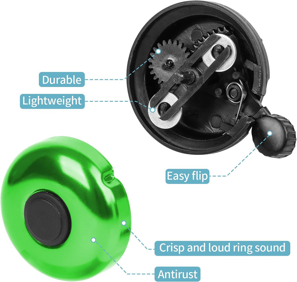 Classic Bike Bell, Aluminum Bicycle Bell, Loud Crisp Clear Sound Bicycle Bike Bell for Adults Kids