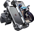 JOYROOM Motorcycle Phone Mount, 1s Auto Lock100mph Military Anti-Shake Bike Phone Holder for Bicycle, 10s Quick Install Handlebar Phone Mount, Compatible with iPhone, Samsung, All Cell Phone