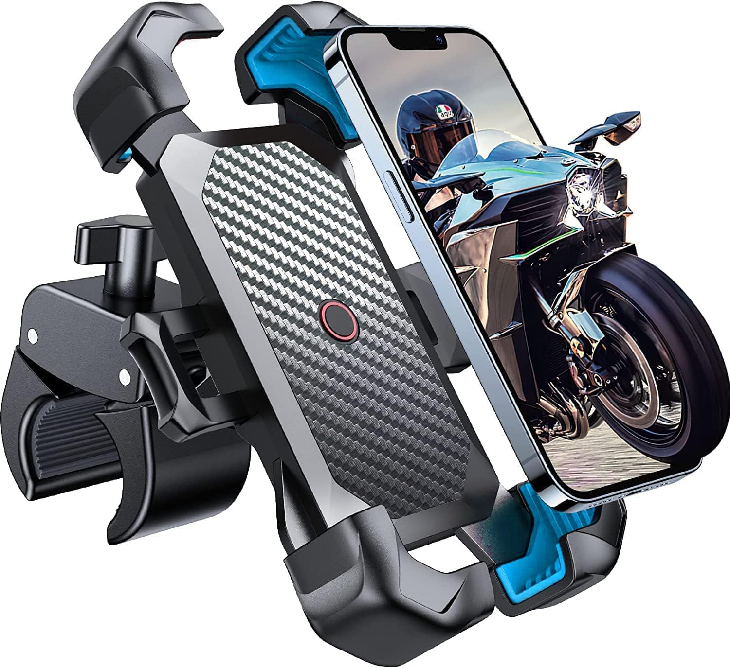 JOYROOM Motorcycle Phone Mount, 1s Auto Lock100mph Military Anti-Shake Bike Phone Holder for Bicycle, 10s Quick Install Handlebar Phone Mount, Compatible with iPhone, Samsung, All Cell Phone