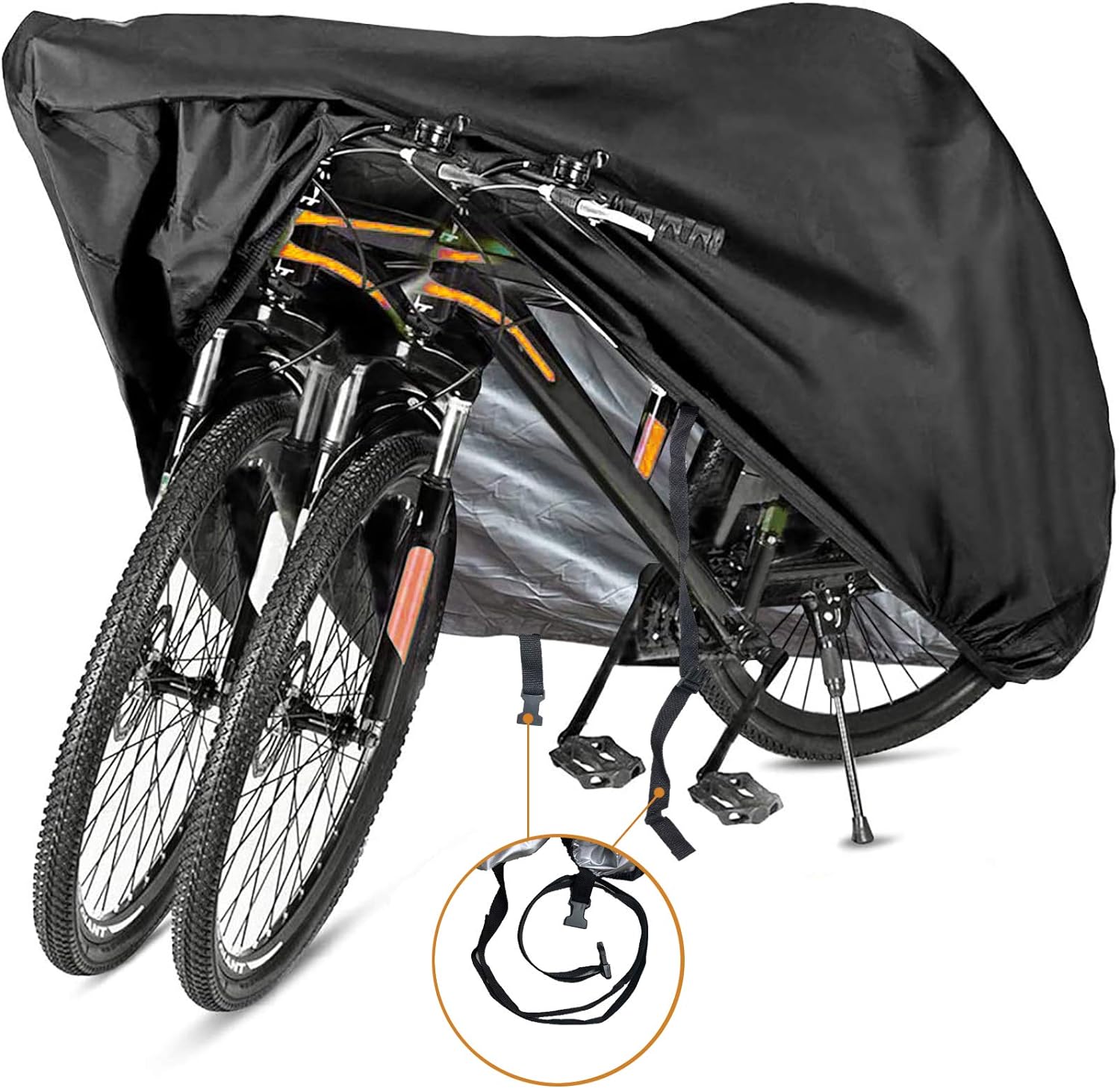 Bike Cover for 1, 2 or 3 Bikes Outdoor Waterproof Bicycle Covers 420D Heavy Duty Ripstop Material Offers Constant Protection for All Types of Bicycles All Through The 4 Seasons