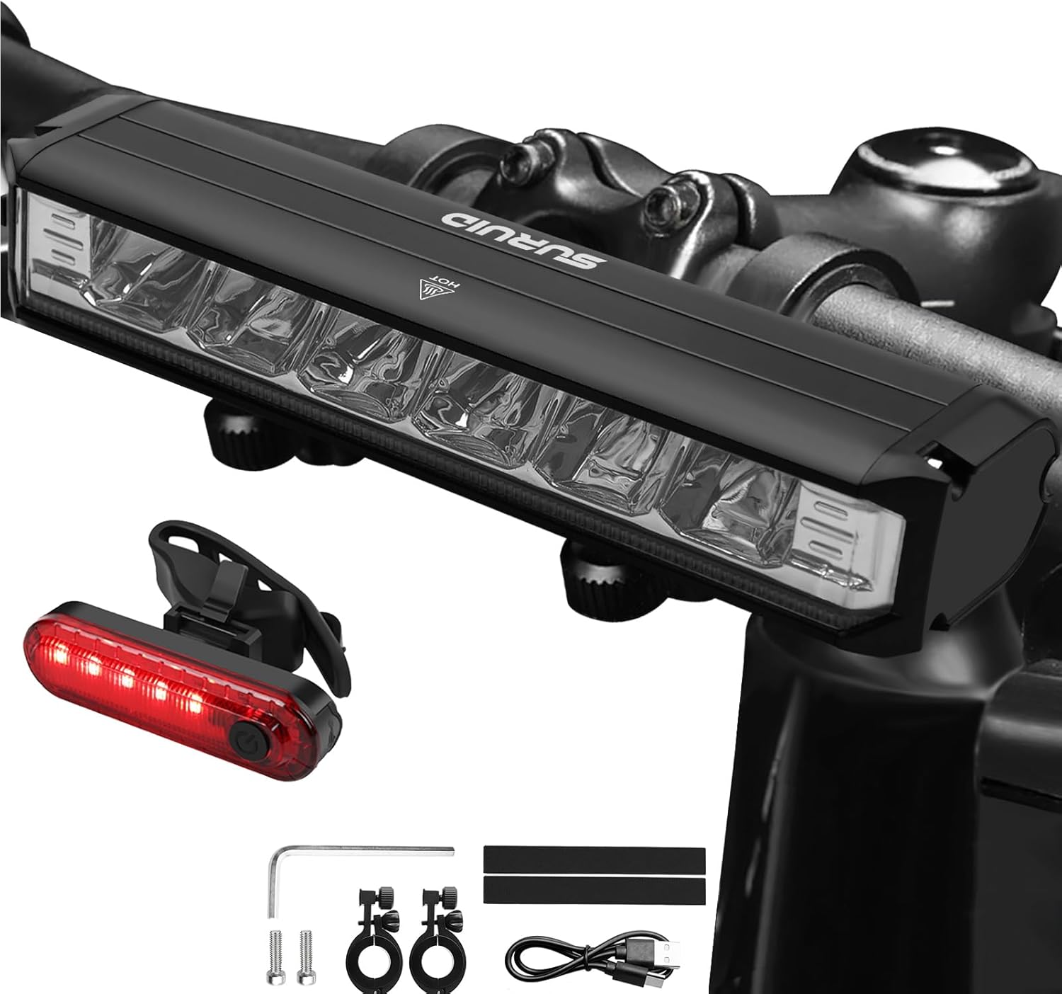 Super Bright LED Bike Light, USB Rechargeable Bicycle Headlight, Waterproof Bike Headlight, Waterproof Bike Headlight,Daytime Running Light,MTB Off-Road Cycling Commuting