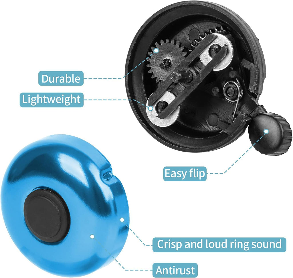 Classic Bike Bell, Aluminum Bicycle Bell, Loud Crisp Clear Sound Bicycle Bike Bell for Adults Kids