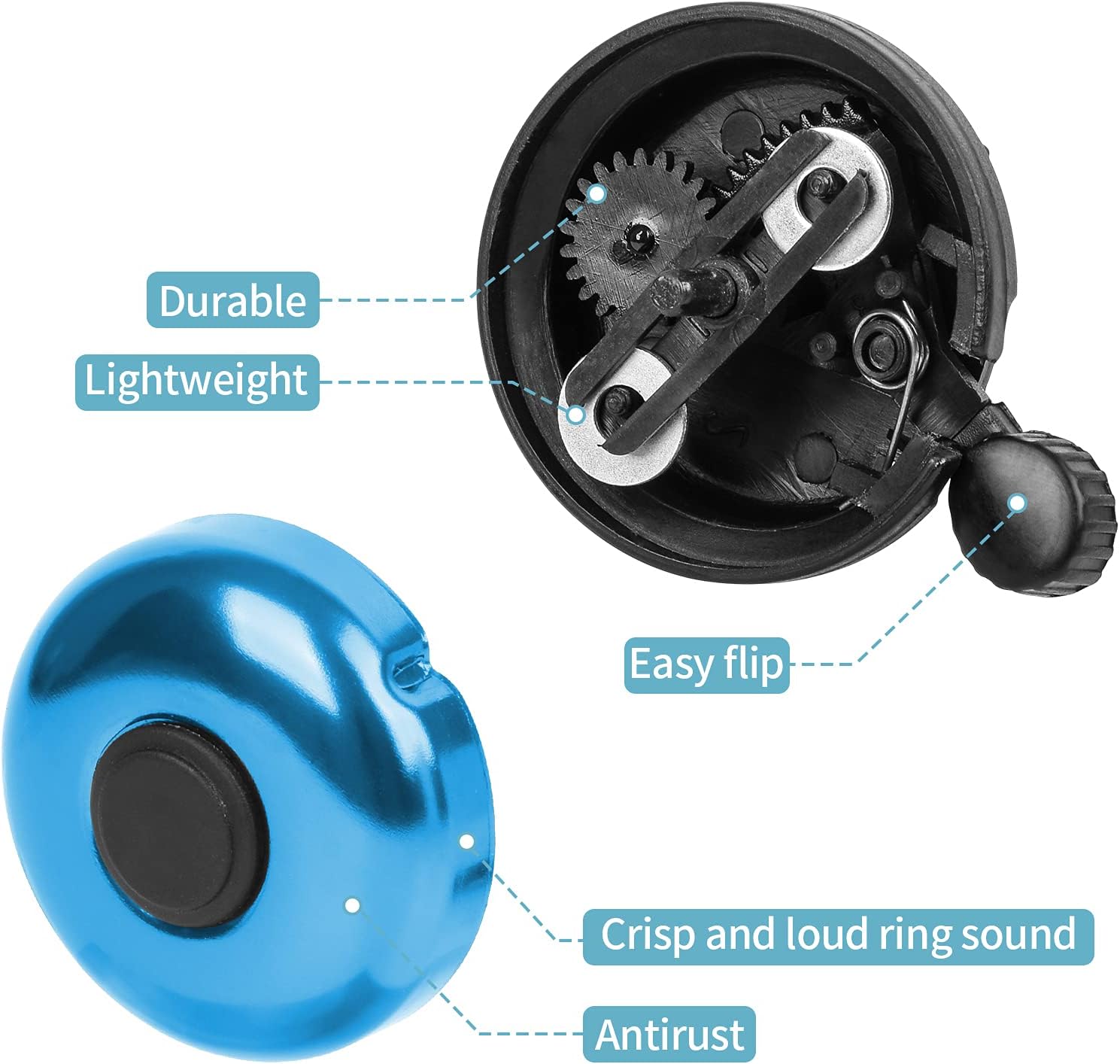 Classic Bike Bell, Aluminum Bicycle Bell, Loud Crisp Clear Sound Bicycle Bike Bell for Adults Kids