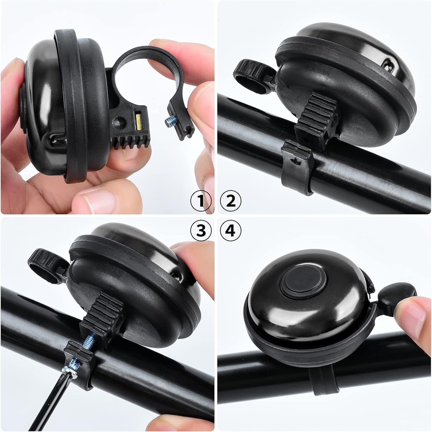Classic Bike Bell, Aluminum Bicycle Bell, Loud Crisp Clear Sound Bicycle Bike Bell for Adults Kids