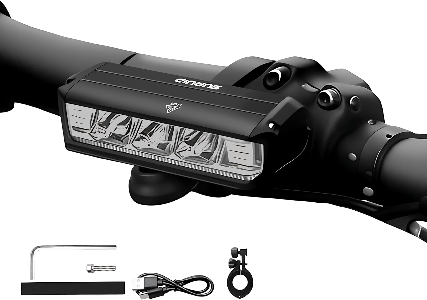 Super Bright LED Bike Light, USB Rechargeable Bicycle Headlight, Waterproof Bike Headlight, Waterproof Bike Headlight,Daytime Running Light,MTB Off-Road Cycling Commuting