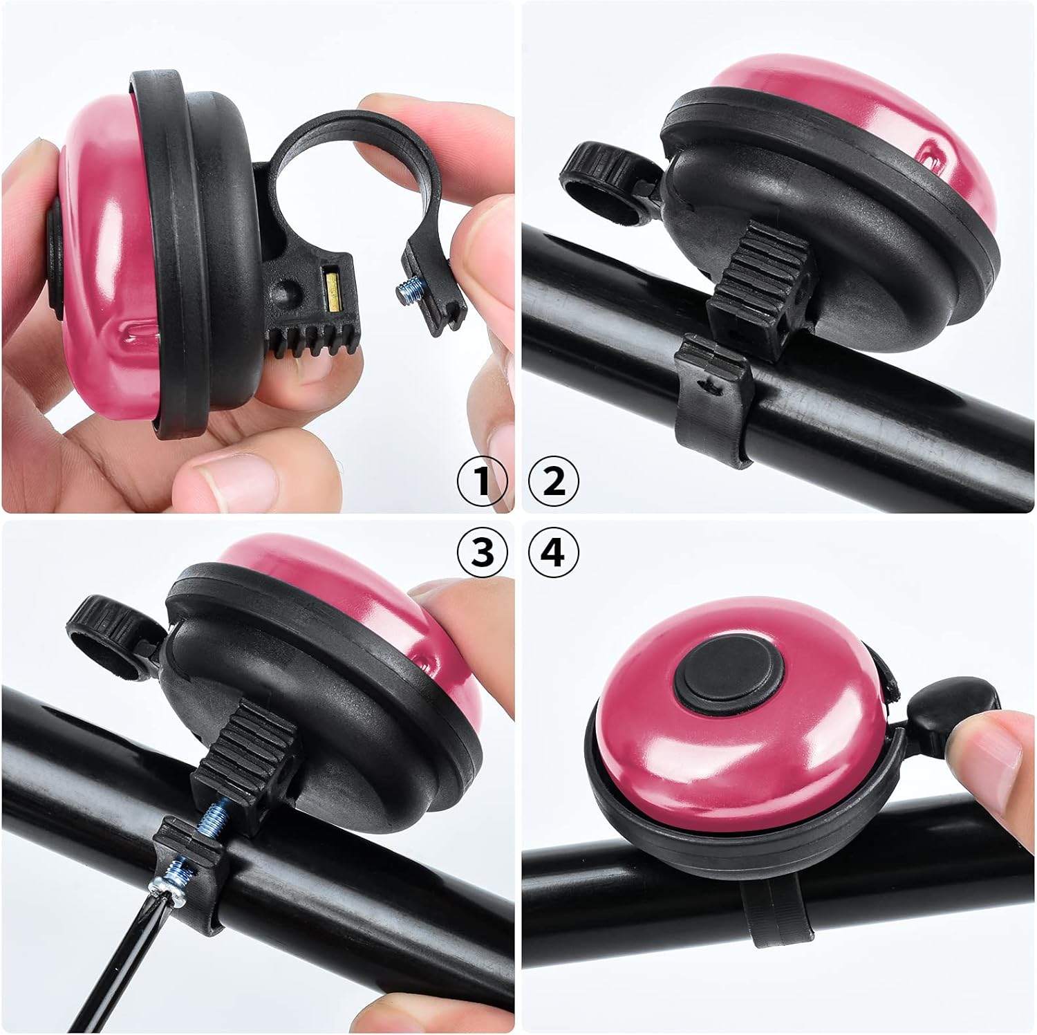 Classic Bike Bell, Aluminum Bicycle Bell, Loud Crisp Clear Sound Bicycle Bike Bell for Adults Kids