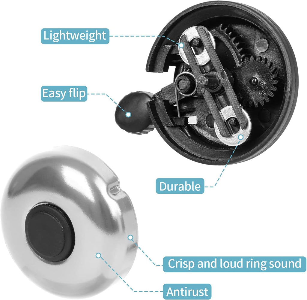 Classic Bike Bell, Aluminum Bicycle Bell, Loud Crisp Clear Sound Bicycle Bike Bell for Adults Kids