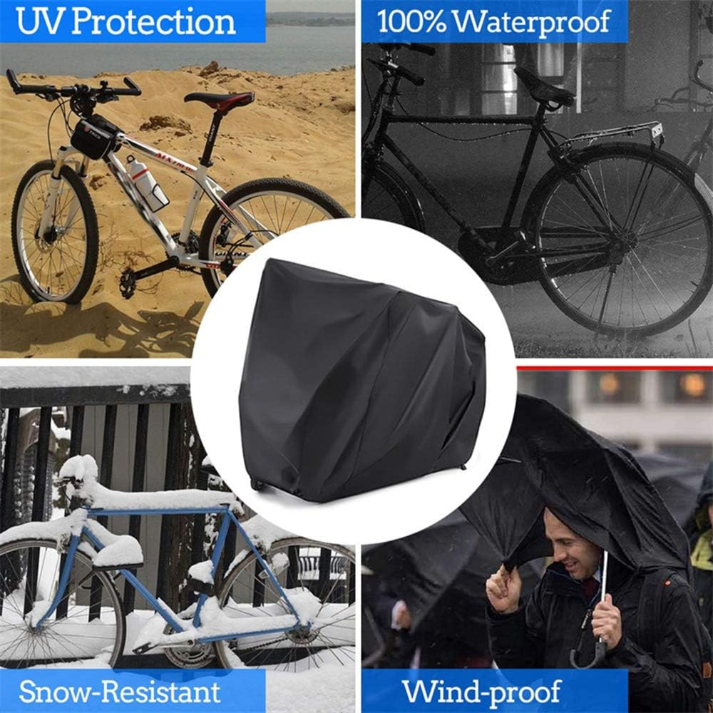 Bike Cover for 1, 2 or 3 Bikes Outdoor Waterproof Bicycle Covers 420D Heavy Duty Ripstop Material Offers Constant Protection for All Types of Bicycles All Through The 4 Seasons