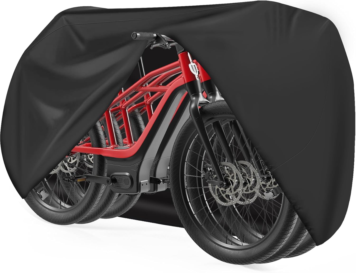 Zettum Bike Cover for 2 Bikes - 600D Bike Covers Outdoor Storage Waterproof & Heavy Duty, Bicycle Cover for 2 eBike, Mountain Bike, Road Bike, Hybrid Bike, Beach Cruiser Bike, Scooter and More