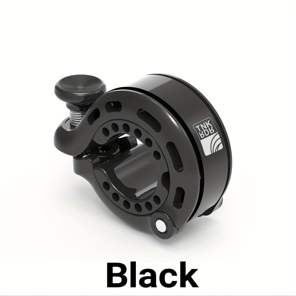 Ultra-Loud Aluminum Alloy Bike Bell - 110dB Modern Horn with Anti-Slip OAR Design, Easy Install Switch Clip, and Stable Mini Construction for MTB and Road Bicycles - Durable, Weather-Resistant, and Adjustable