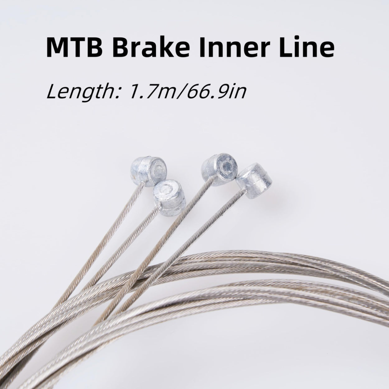 5pcs MTB Bicycle Brake Cable Set, Lead Core Inner Wire, Durable Silvery Bicycle Speed Line, with Fixed Gear Shifter for MTB and Road Bikes, The Cables Are Sturdy And Smooth for a Seamless Operation.