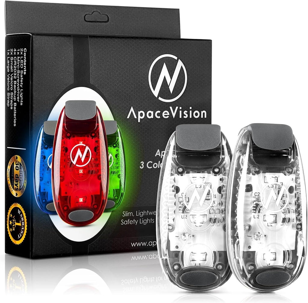LED Safety Light (2 Pack) - Clip On Strobe/Running Lights for Runners, Dog, Bike, Walking, Boat, Kayak, Stroller and More - High Visibility Accessories for Your Reflective Gear, Bicycle