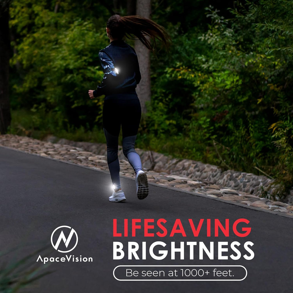 LED Safety Light (2 Pack) - Clip On Strobe/Running Lights for Runners, Dog, Bike, Walking, Boat, Kayak, Stroller and More - High Visibility Accessories for Your Reflective Gear, Bicycle