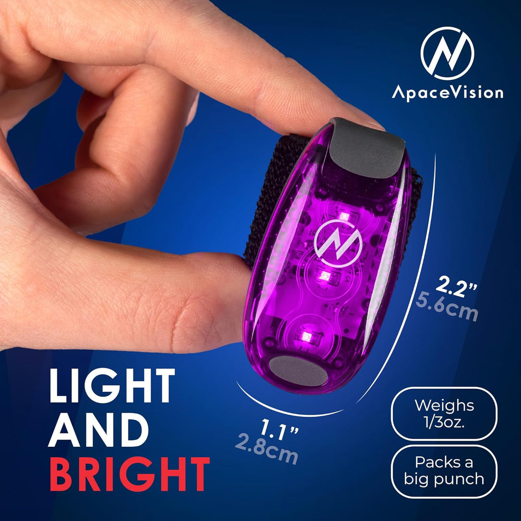 LED Safety Light (2 Pack) - Clip On Strobe/Running Lights for Runners, Dog, Bike, Walking, Boat, Kayak, Stroller and More - High Visibility Accessories for Your Reflective Gear, Bicycle