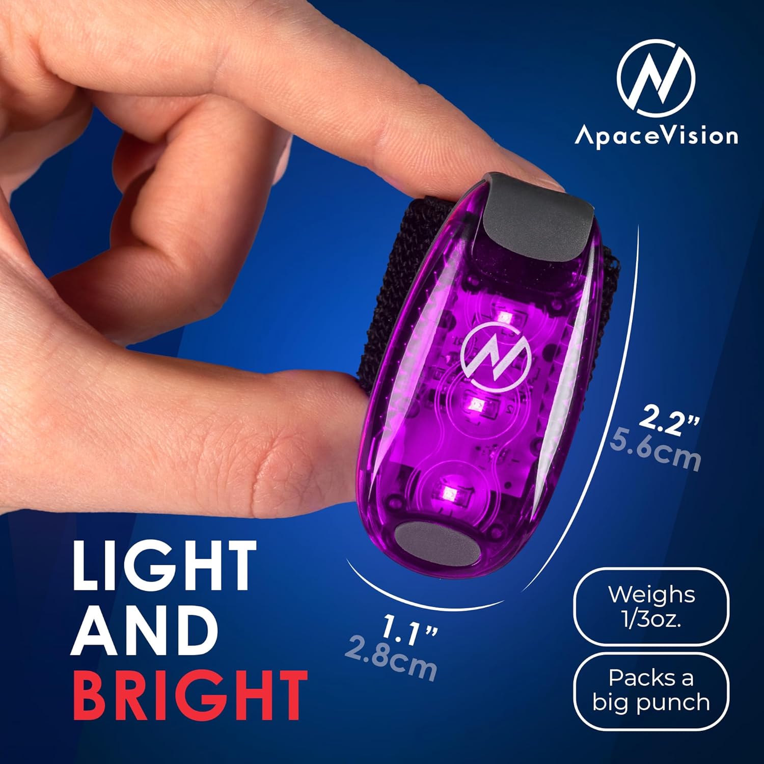 LED Safety Light (2 Pack) - Clip On Strobe/Running Lights for Runners, Dog, Bike, Walking, Boat, Kayak, Stroller and More - High Visibility Accessories for Your Reflective Gear, Bicycle