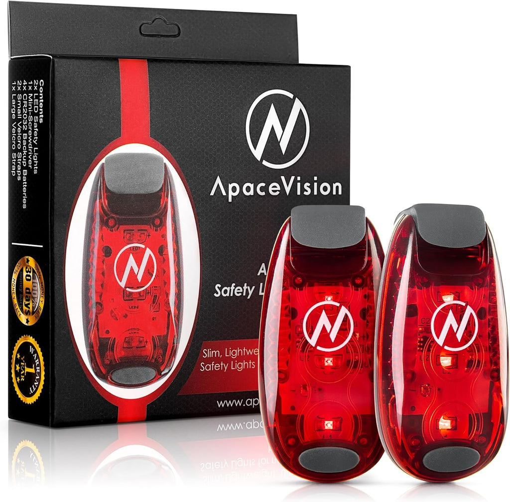 LED Safety Light (2 Pack) - Clip On Strobe/Running Lights for Runners, Dog, Bike, Walking, Boat, Kayak, Stroller and More - High Visibility Accessories for Your Reflective Gear, Bicycle