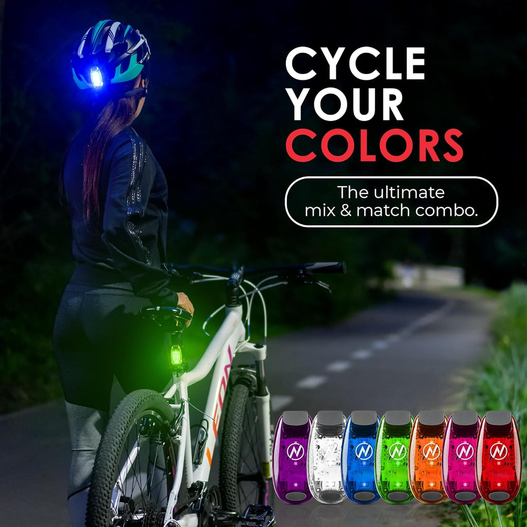 LED Safety Light (2 Pack) - Clip On Strobe/Running Lights for Runners, Dog, Bike, Walking, Boat, Kayak, Stroller and More - High Visibility Accessories for Your Reflective Gear, Bicycle