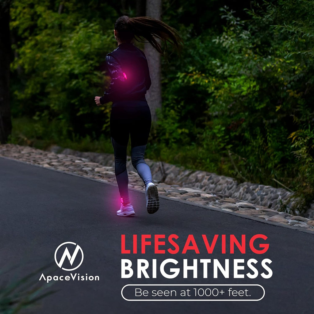 LED Safety Light (2 Pack) - Clip On Strobe/Running Lights for Runners, Dog, Bike, Walking, Boat, Kayak, Stroller and More - High Visibility Accessories for Your Reflective Gear, Bicycle