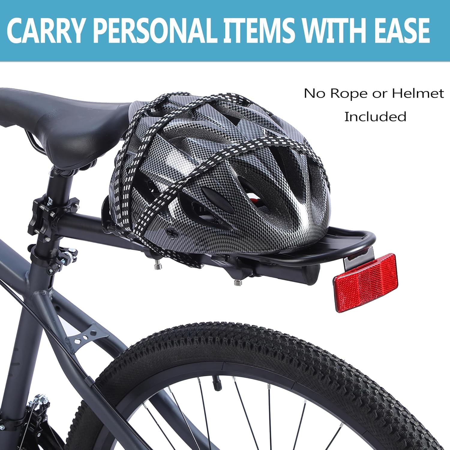 Rear Bike Rack,Bike Cargo Rack,Aluminum Alloy,Large Size Reflective,Retractable,Universal