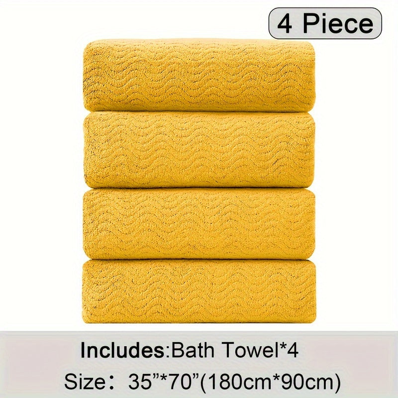 Oversized Bath Towels Set Ultra Soft Thick Fluffy Towel Highly Absorbent Quick Dry Bathroom Towel For Bathroom Hotel Home Essentials Microfiber Bath Towel Set Perfect Bathroom Supplies