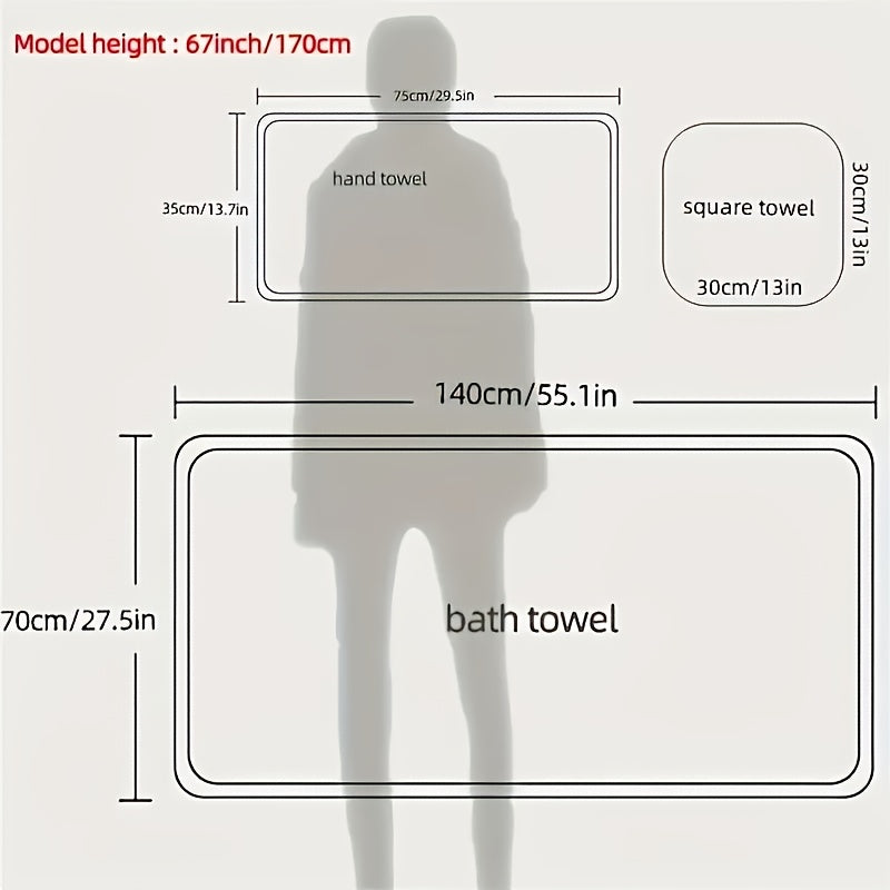 15 Coral Towel Set, Including 5 Face Towels, 5 Hand Towels, And 5 Bath Towels, Comfortable Absorbent Quick Drying Bath Towels, Suitable for Hotels, Sports, Travel, Fitness, Yoga, Ideal Bathroom Supplies